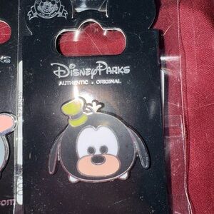 Disney Parks Goofy Pin with Black and White Design